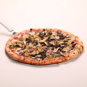 Artichokes, Mushrooms, Black Olives & Canadian Bacon